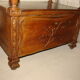 Dressing table and mirror in walnut, circa 1880