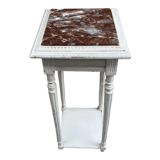Art Deco wood and marble side table