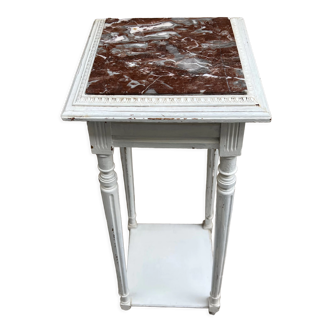 Art Deco wood and marble side table