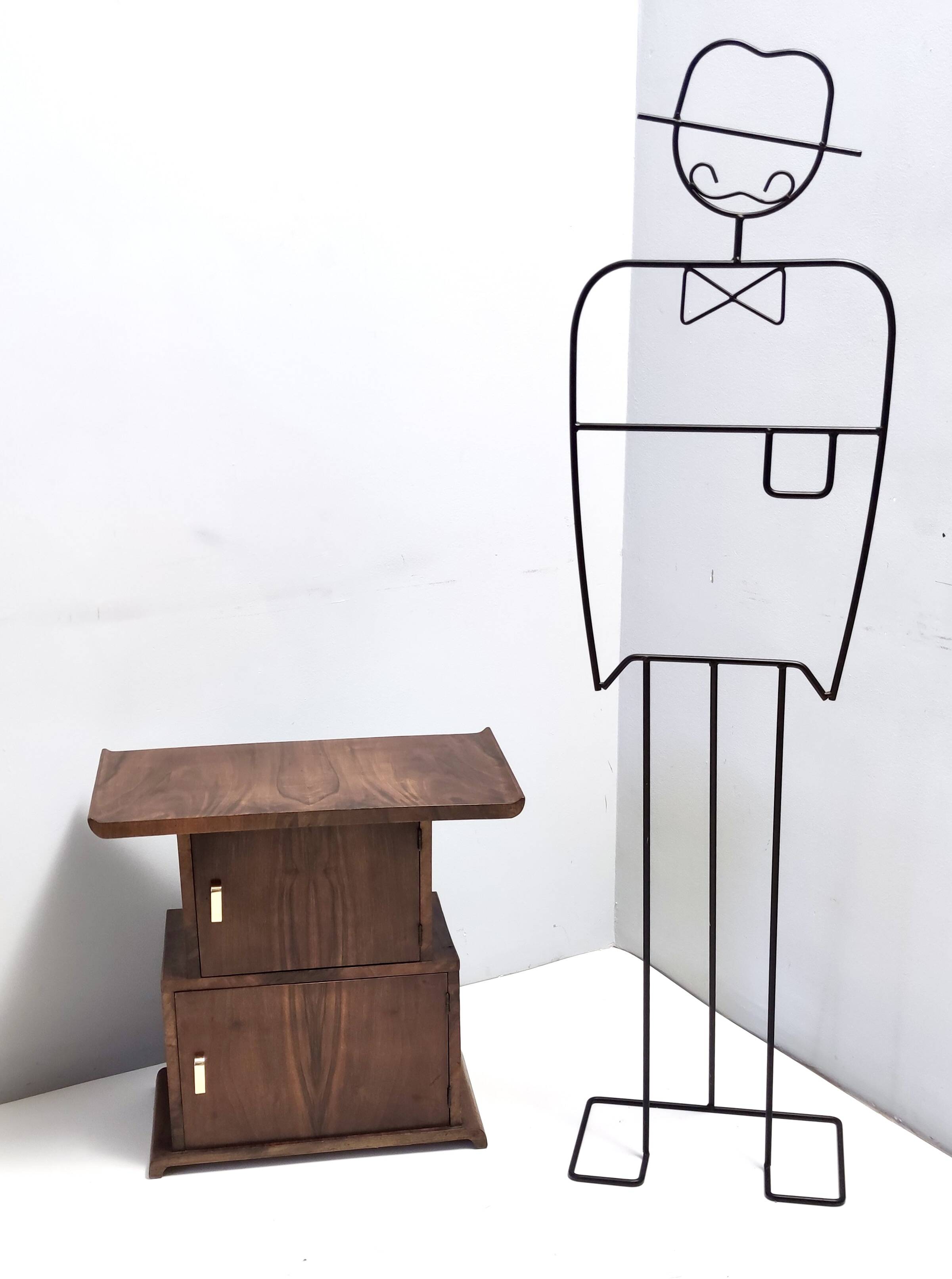 Black Walnut Divider Cabinet in the style of Emilio Lancia, Italy