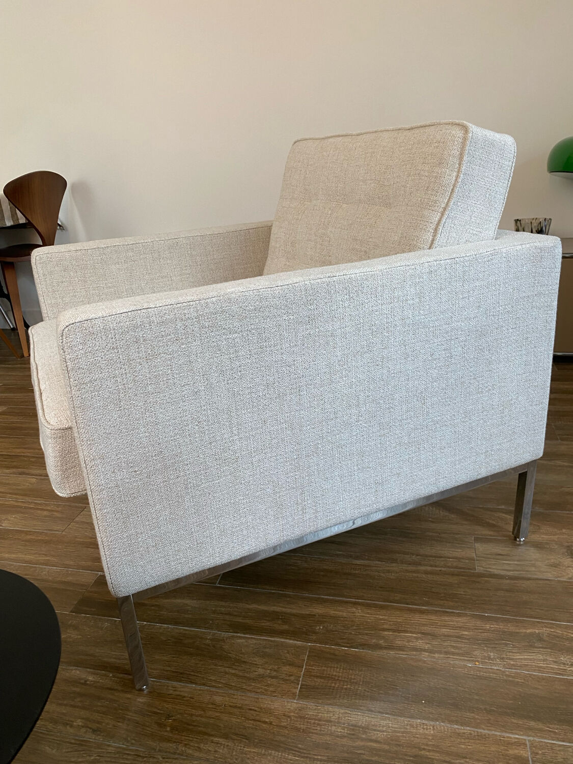 Fauteuil Florence Knoll signé - Chrome impeccable