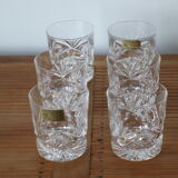 Set of 6 glasses in cut crystal of Aix les bains
