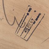 Double column curtained filing cabinet in oak, 1960