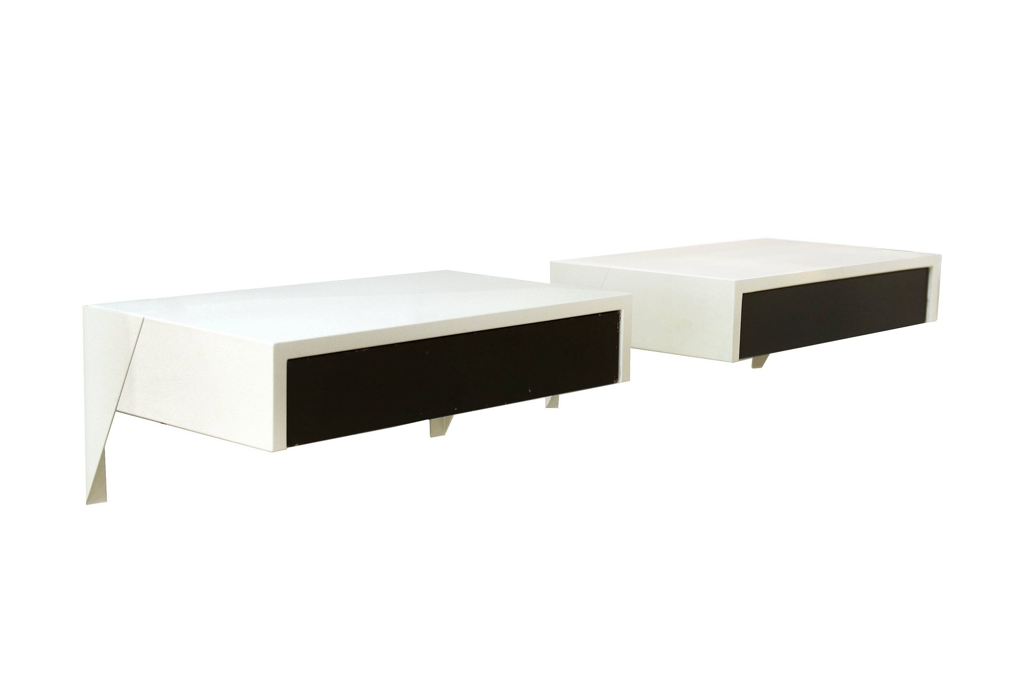 Set of two Martin Visser DD01 Bergeijk wall shelves with drawers for Spectrum, Netherlands 1956