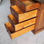 BUREAU A 9 TIROIRS EN NOYER 1900