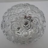 plafonnier ou applique murale  métal et globe verre bullé