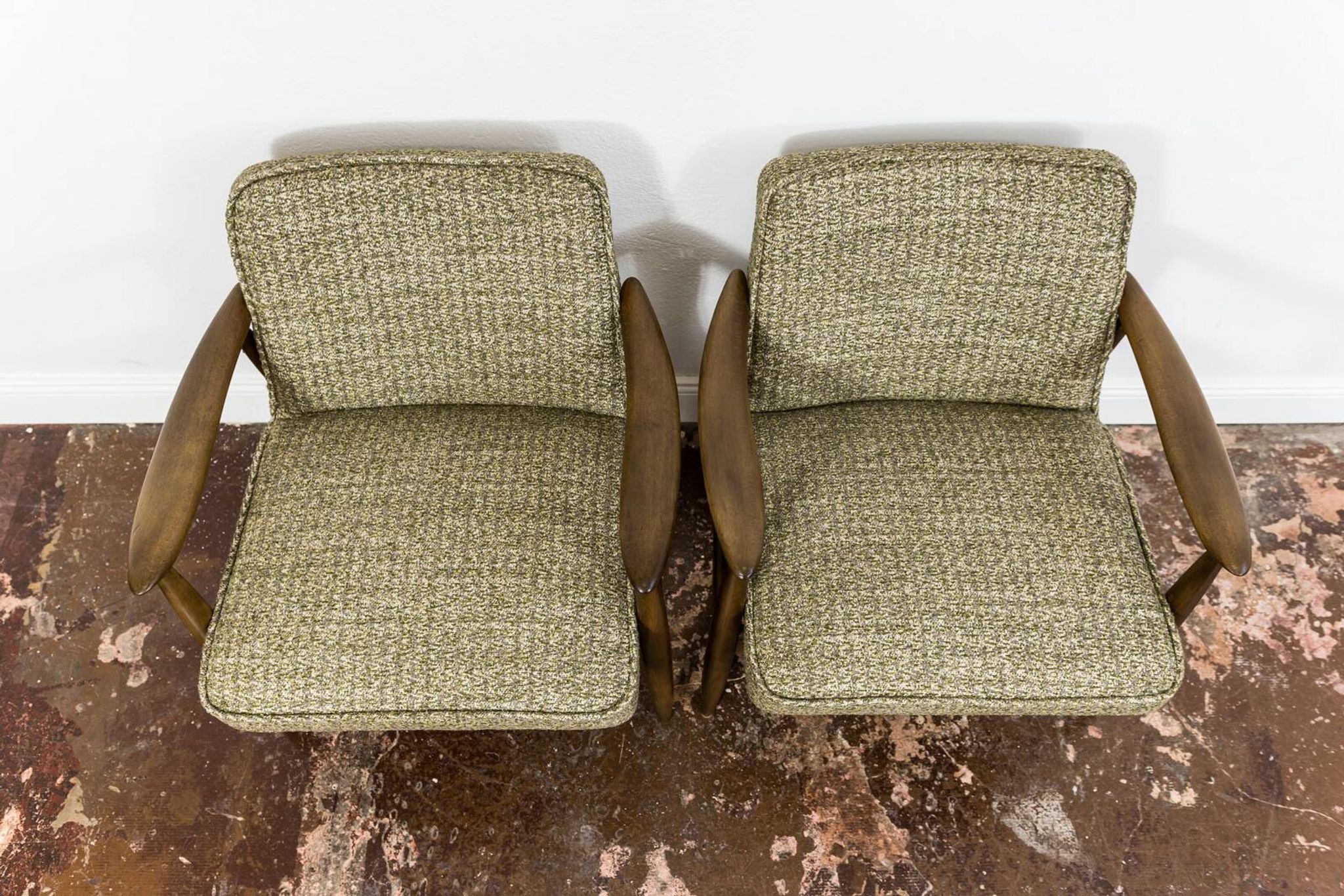 Pair of restored vintage GFM 87 armchairs by Juliusz Kedziorek, 1960s