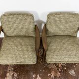 Pair of restored vintage GFM 87 armchairs by Juliusz Kedziorek, 1960s
