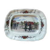 Plat rectangulaire Sarreguemines Obernai H. Loux