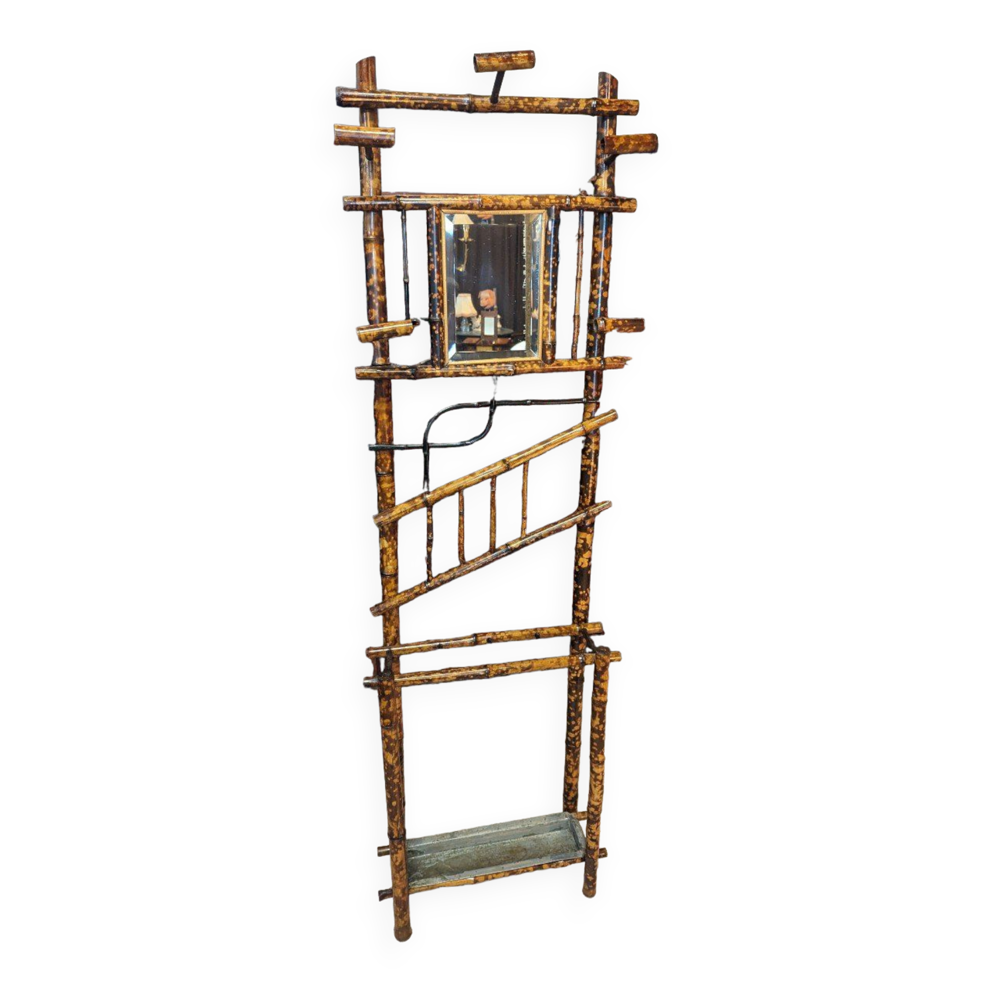 Bamboo wall coat rack