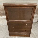 Secretary with flap art-deco desk mid-century vintage 1950