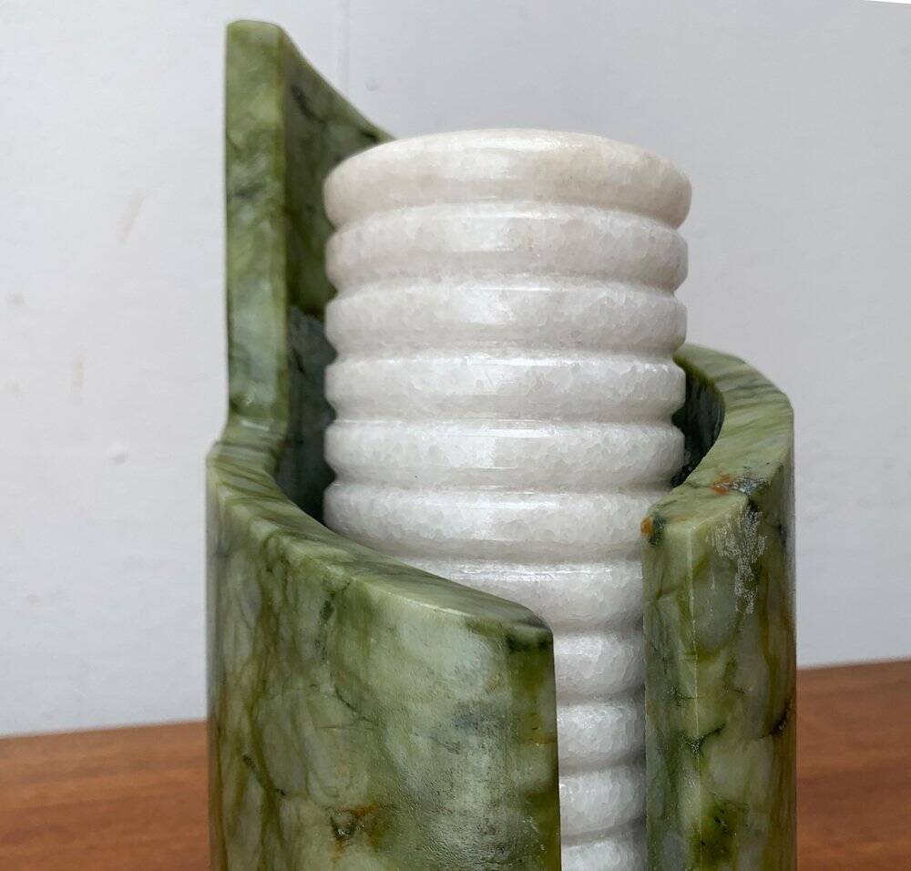 Postmodern stone table lamp, 1980s
