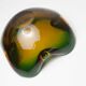 Cendrier Murano des années 60 vert et jaune