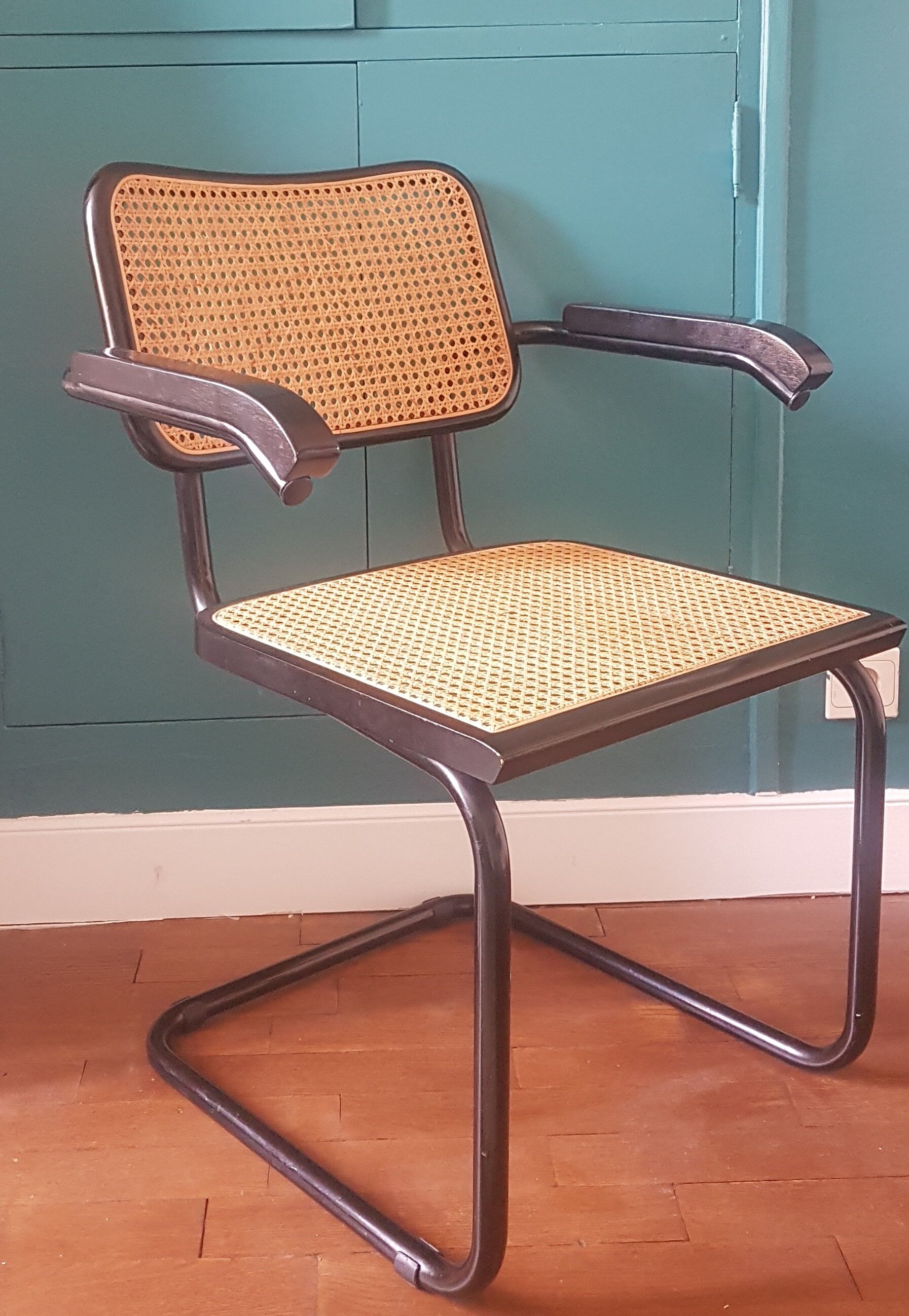 Fauteuil Cesca B64 noir par Marcel Breuer