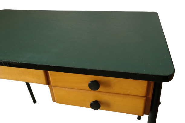 Vintage desk 60' wood and metal FORBO