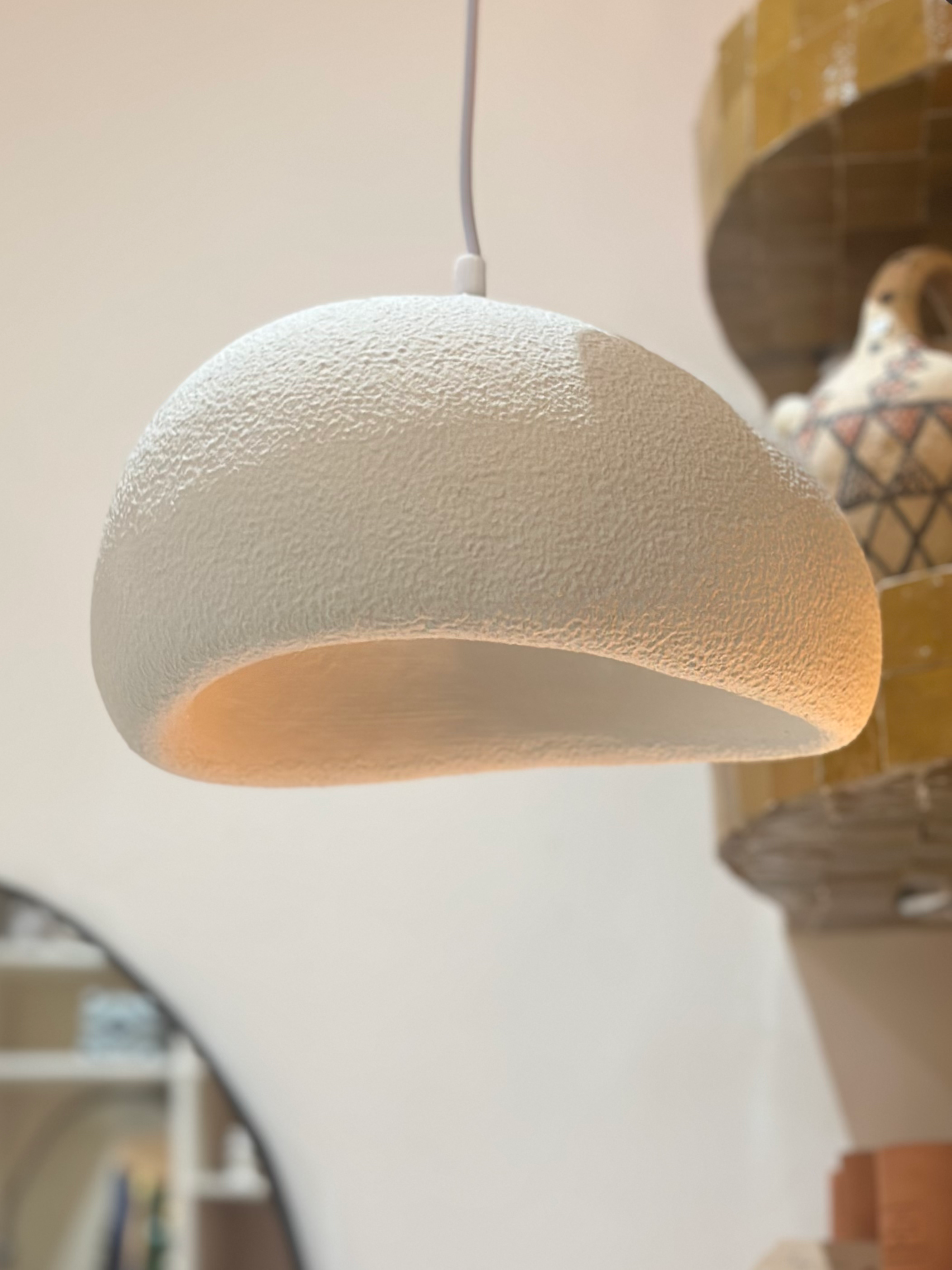 Minimalist cloud suspension design white - D30 cm