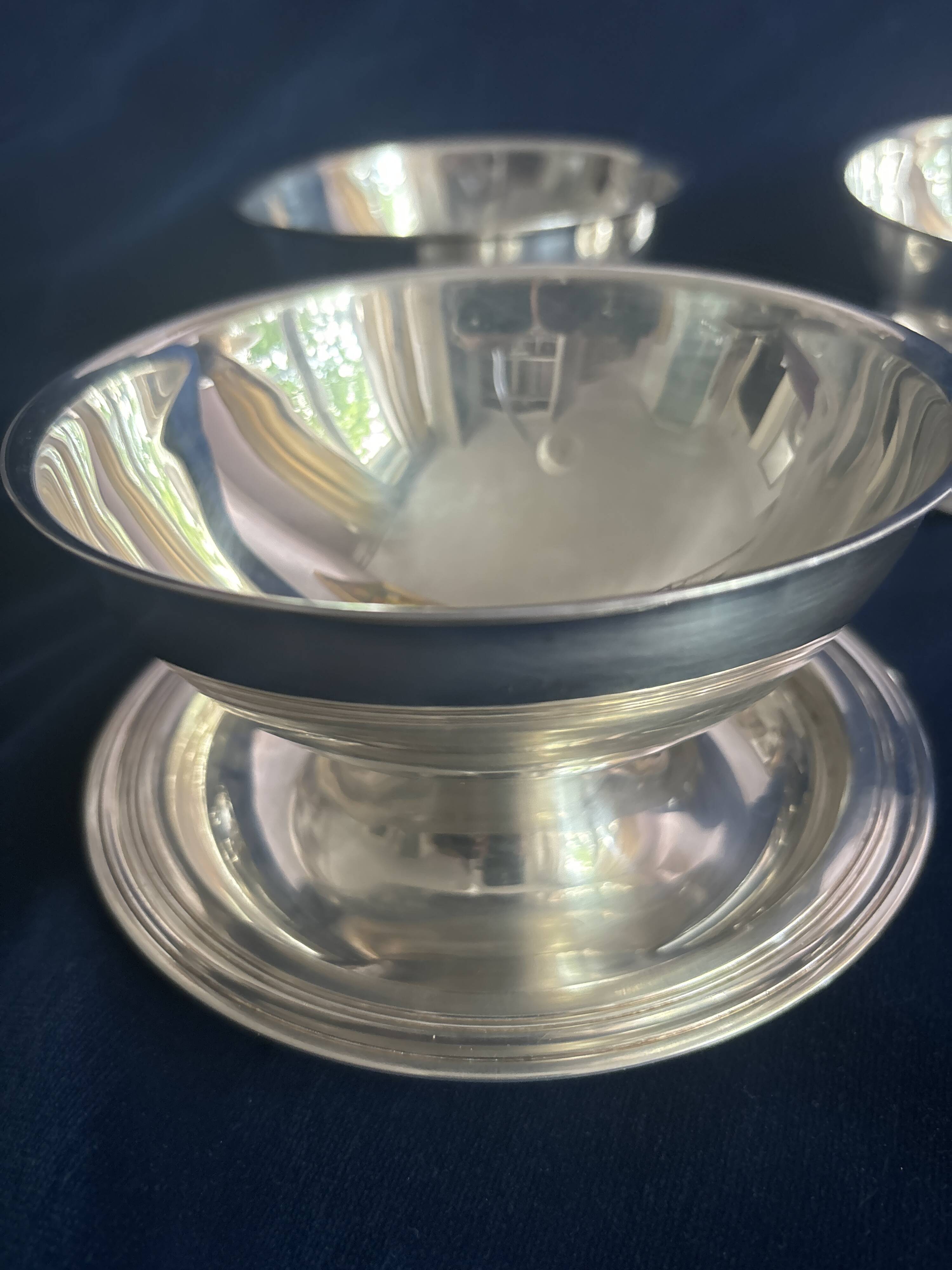 Set of 3 large Christofle silver-plated bowls