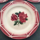 Set of 6 plates Sarreguemines Digoin cibon