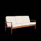 Three-seater sofa model 118 in teak by Grete Jalk, Denmark, 1950s.