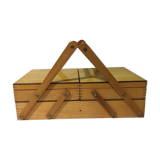 Wood sewing box