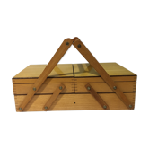 Wood sewing box