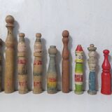 Old wooden bowling game