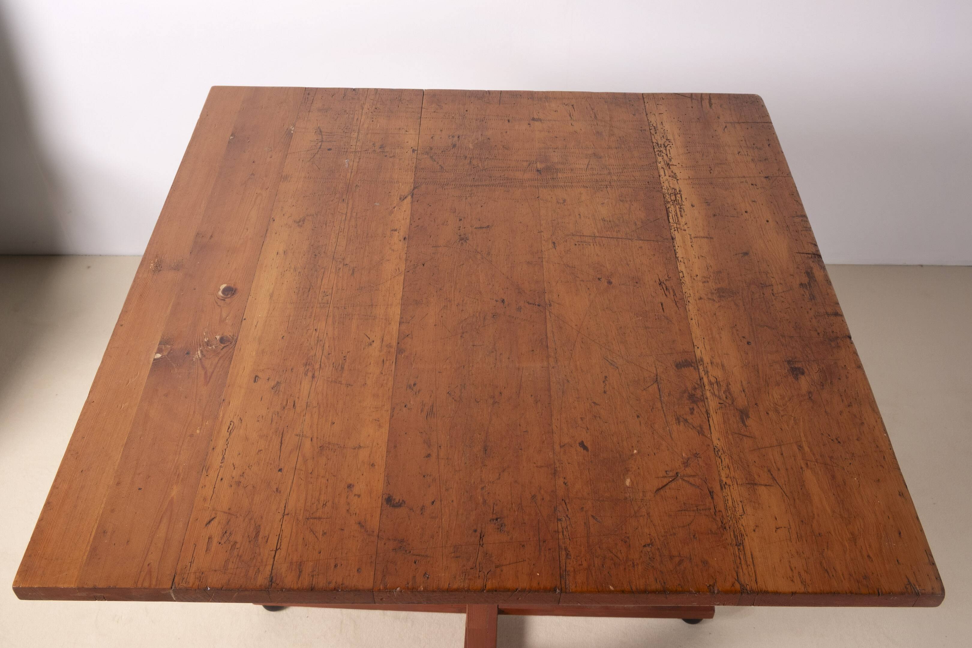 Scandinavian Art Deco Pine Table, Early 20th Century, Denmark