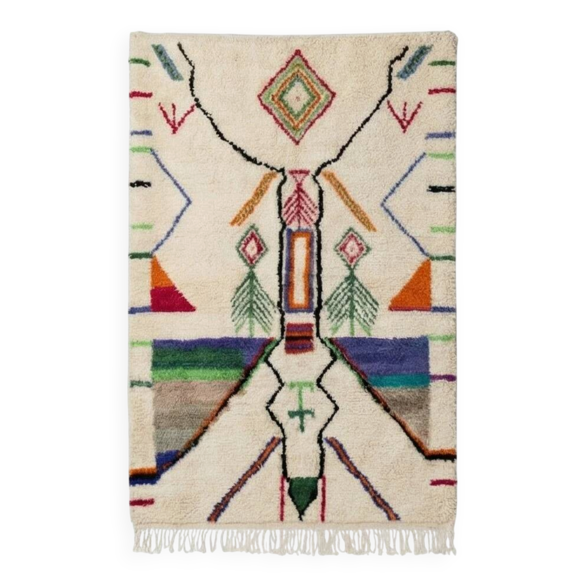 Moroccan Berber rug with colourful patterns 160x240 cm