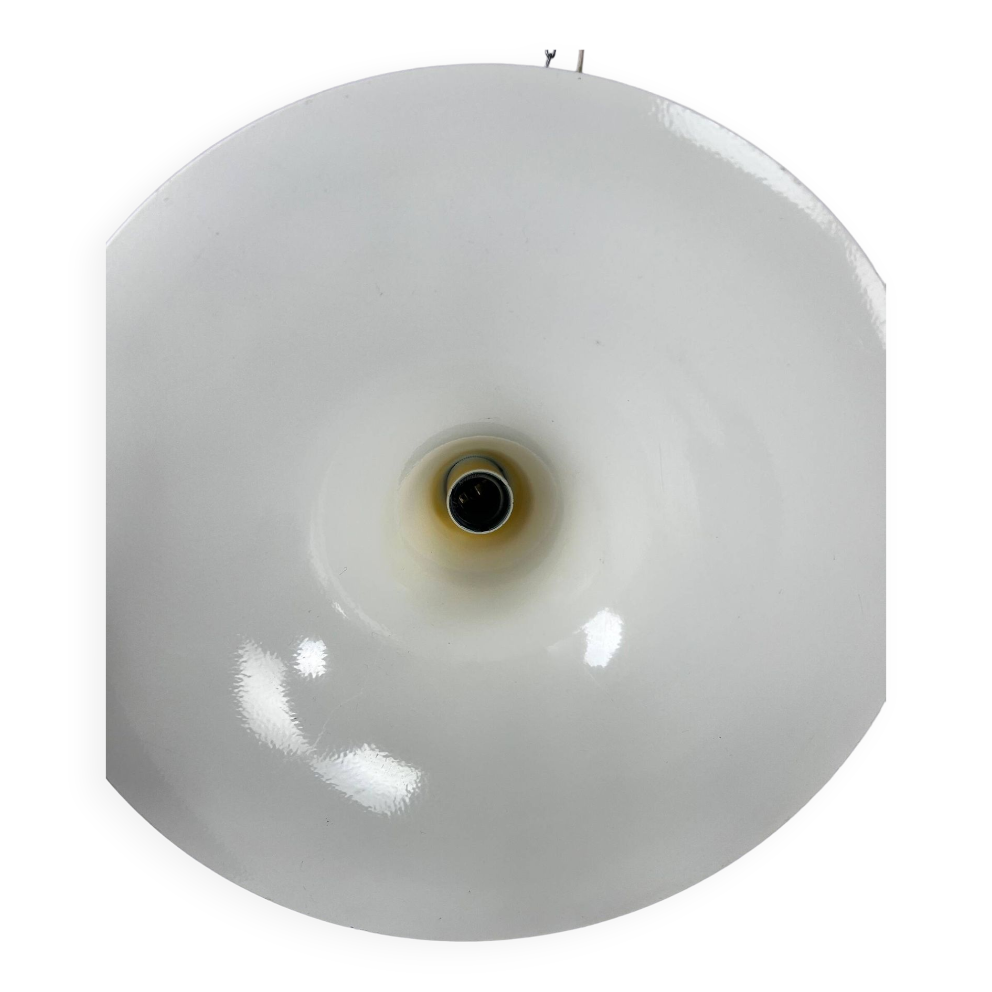 Vintage metal trumpet pendant, 1970s