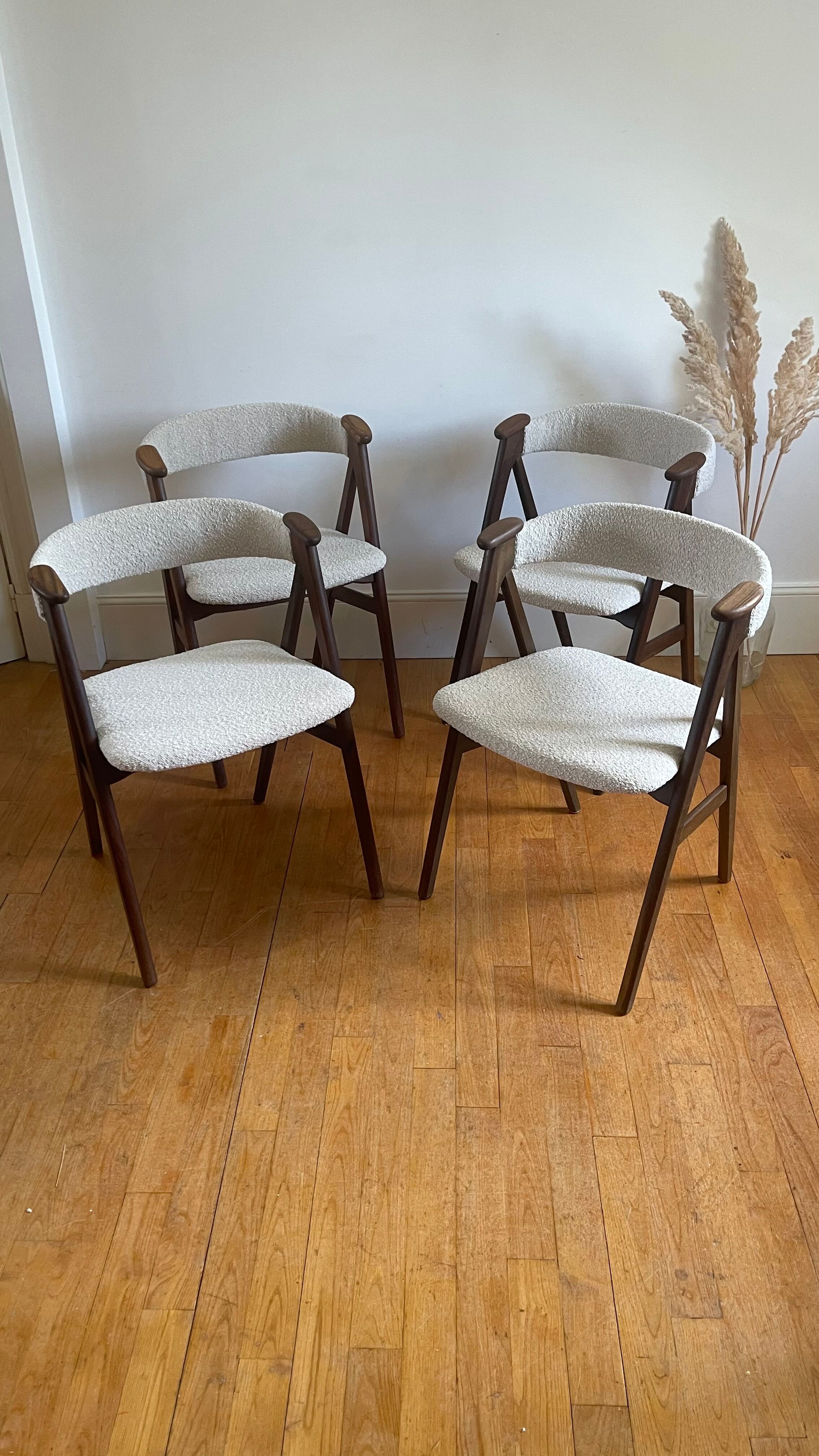 Vintage Danish teak chairs by Kai Kristiansen