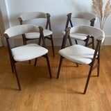 Vintage Danish teak chairs by Kai Kristiansen
