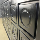 Black brutalist credenza, 1970s