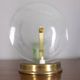 Pair of Vintage 1950s Brass and Glass Table Lamps, Italian Design