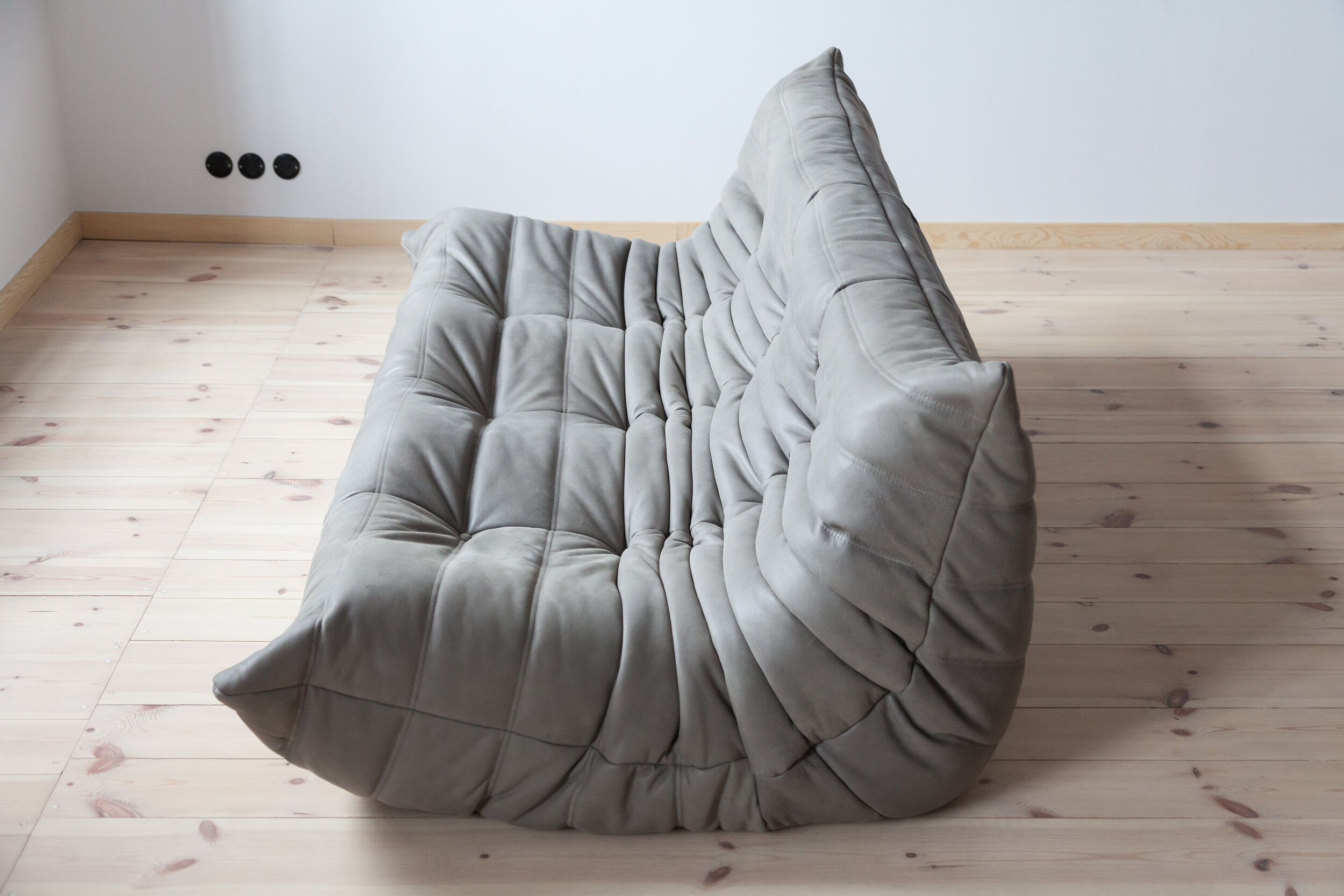 Sofa 3 places leather designed by Michel Ducaroy 1973