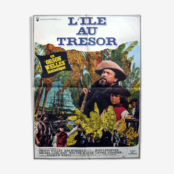 Affiche cinéma originale "L'île au trésor" Orson Welles