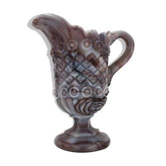 Old verse in marbled fair opaline, purple and white, Vallerysthal - Circa 1910