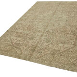 Hand-Knotted Persian One of a Kind 1970s 190 cm x 289 cm Beige Wool Carpet