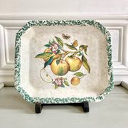 Fruit décor dish Italy 1970, Due Torri