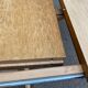 Renovated Scandinavian dining table in solid oak with a central leg from the 1970s.