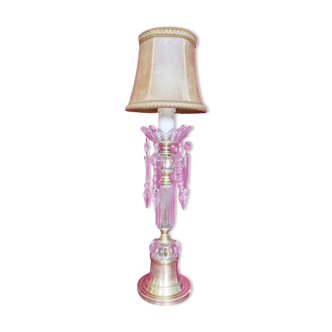 Column table lamp with tassels