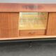 Enfilade laque noire et teck Ameublement NF 1960