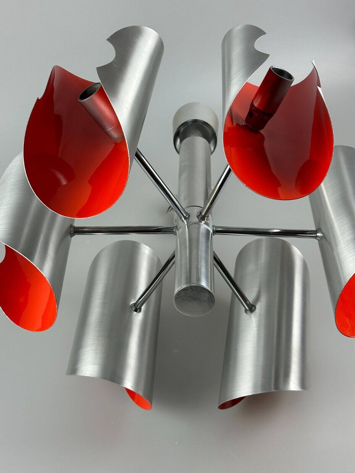 60s 70s 6-flame Sputnik candlestick metal chrome space age design