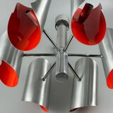 60s 70s 6-flame Sputnik candlestick metal chrome space age design