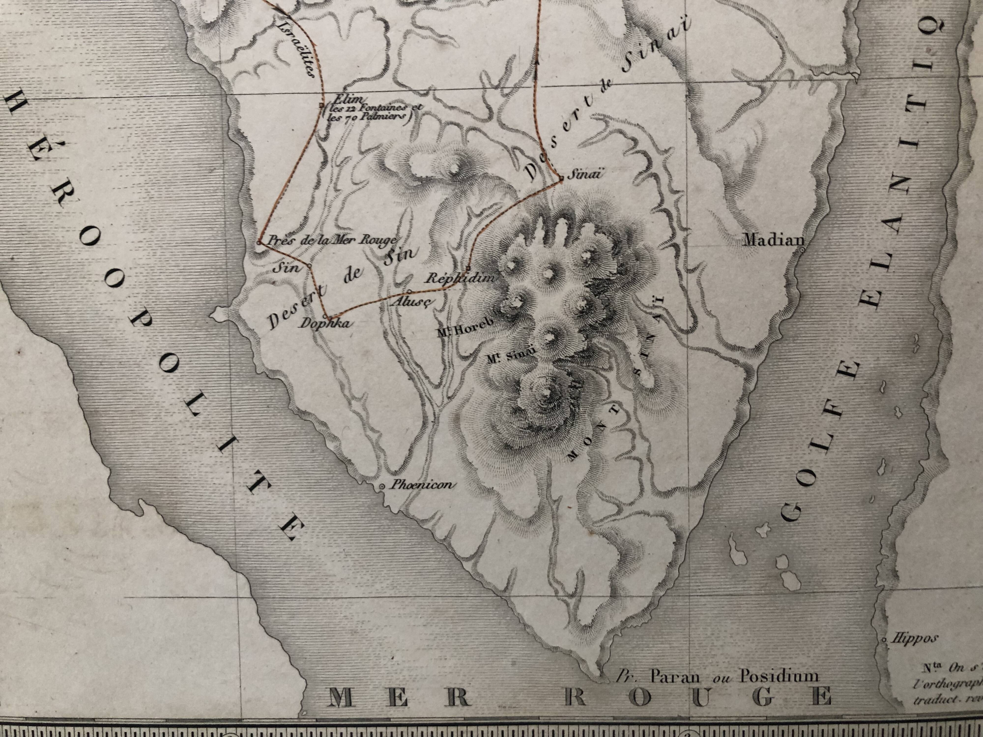 Large atlas map 1834 palestine & arabia petree by andriveau-goujon, history of the hebrews, plan