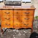 Louis XV style crossbow commode in cherry wood