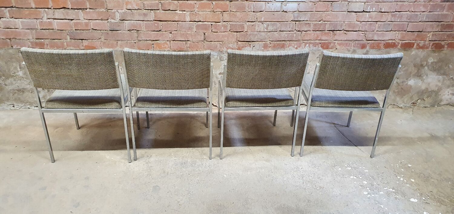 Set of four vintage armchair chairs
