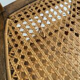 Chaises en bois avec assise en cannage
