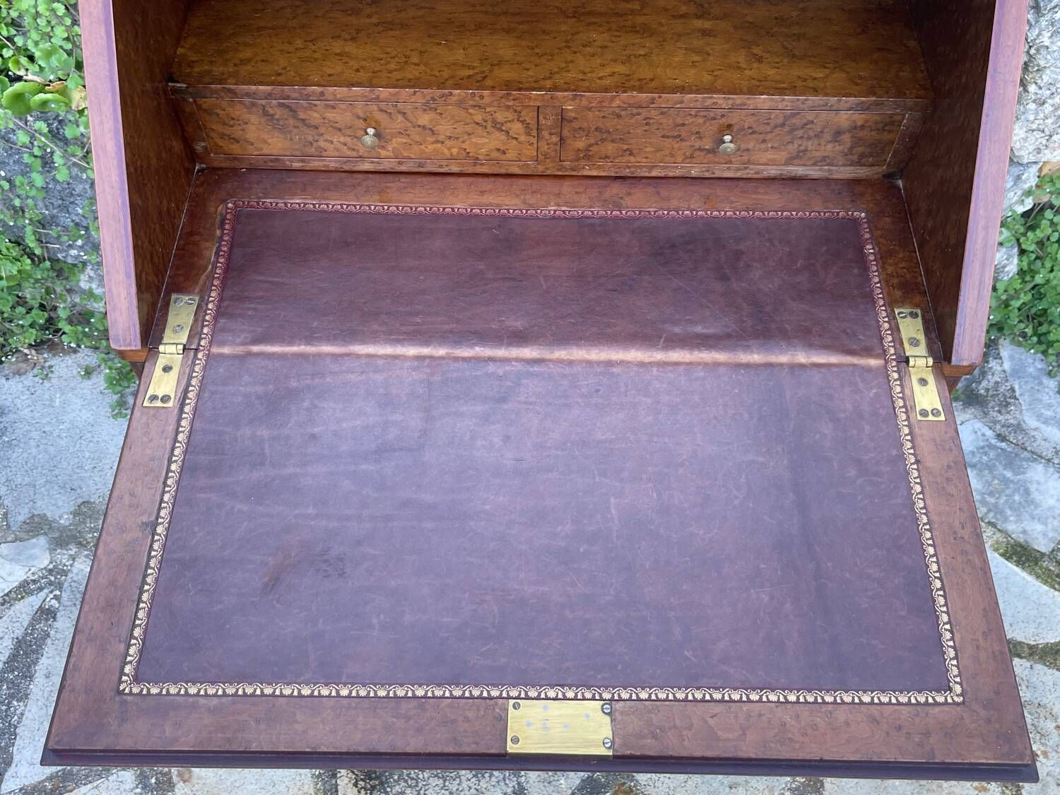 Small lady's secretary in mahogany and gilded brass from the Napoleon III period.