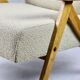 Fauteuil vintage beige boucle oak modèle b-310, années 1970