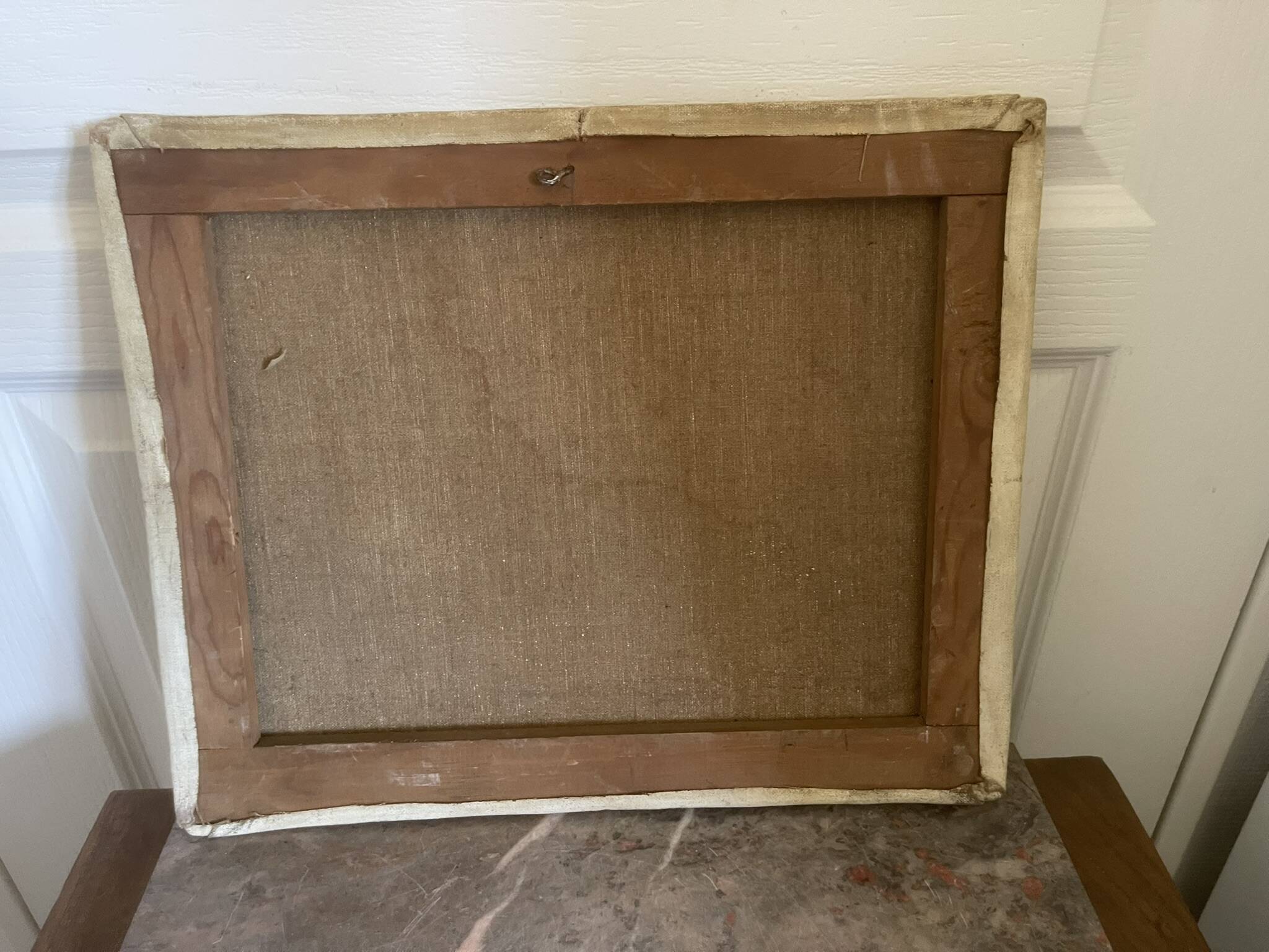 Old oil painting canvas still life kitchen fireplace faraoni